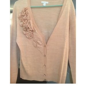 Detailed Embellished Flower Sweater